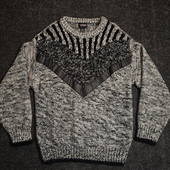 Other Other - vintage 80s black & grey knitted sweater. sz L